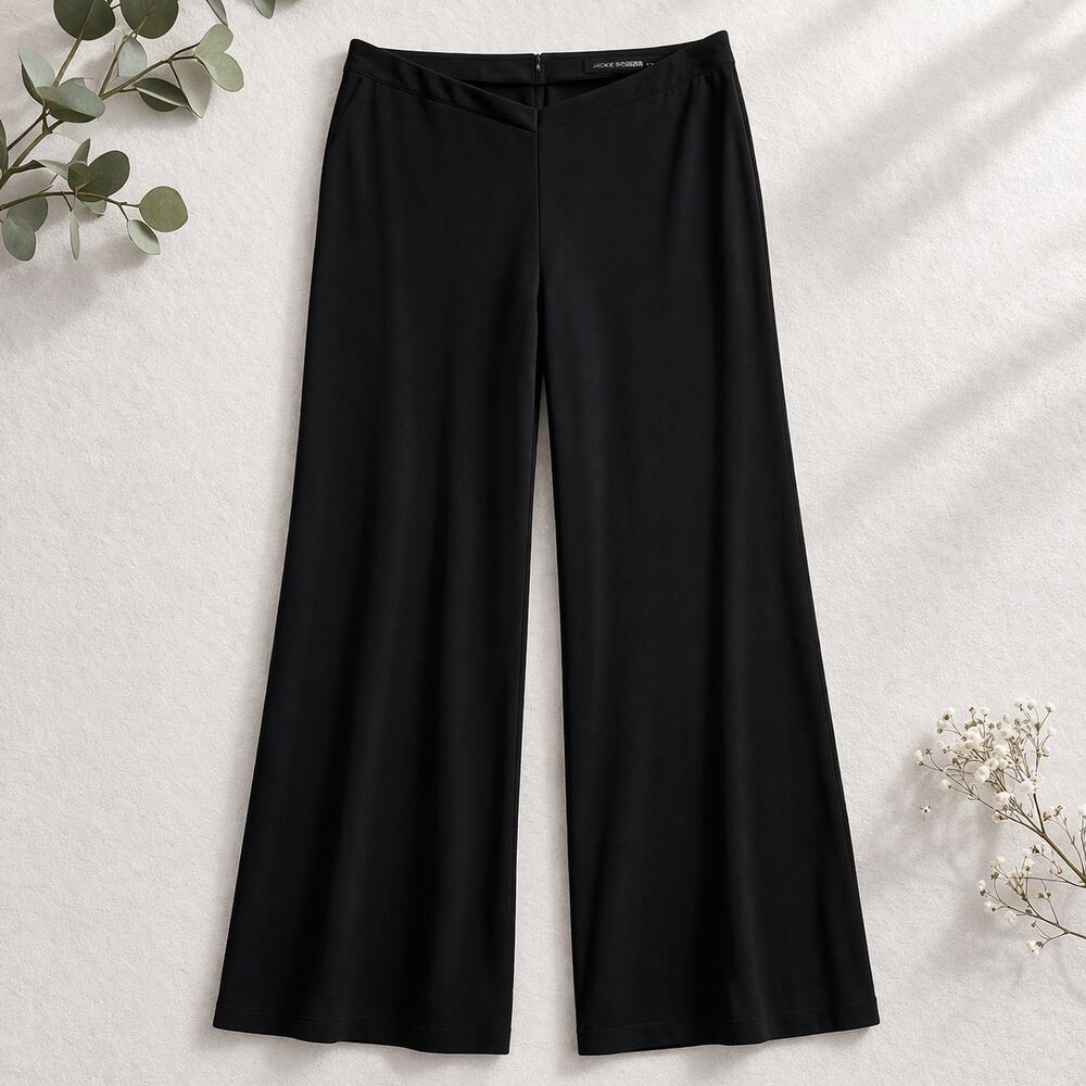 Vintage Jackie Rogers Wide Leg Pants 32 High Rise Career Minimalist